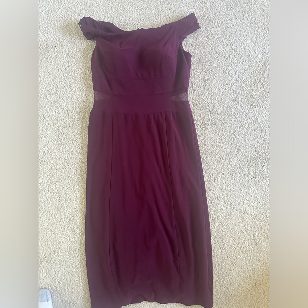 Elegant Off-Shoulder Burgundy Dress